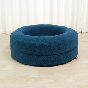 Solid Color Leisure Pet Round Bed Nest: The Perfect Retreat for Your Feline Friend